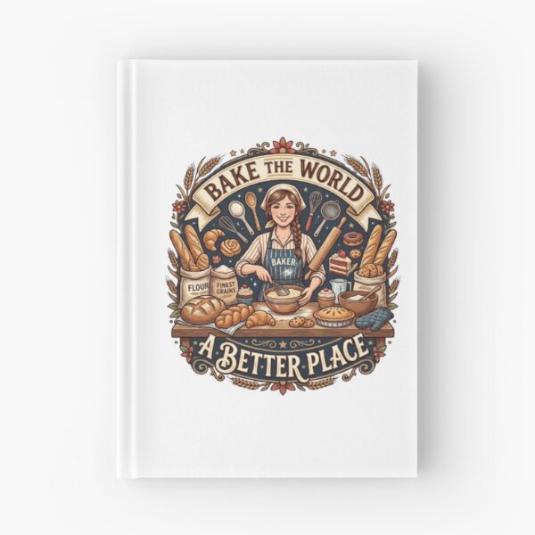 Item preview, Bake the World a Better Place – Baker Baking Vintage Design designed and sold by PixelStyle Studio.
