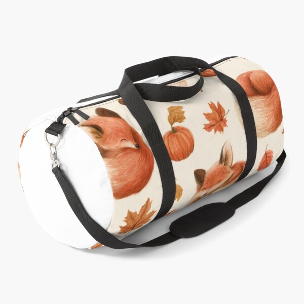 Item preview, Cute Watercolor Autumn Foxes Fall Pattern designed and sold by NicolasGlowArt.