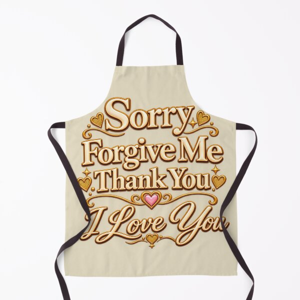 Item preview, Sorry Forgive Me Thank You I Love You – Romantic Typography designed and sold by Clavrox.