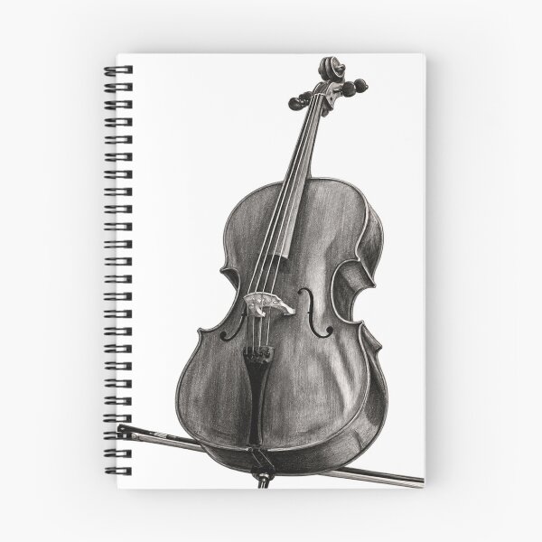 Item preview, Cello Sketch Black & White Drawing designed and sold by QuiteLiterallyX.