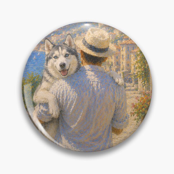 Item preview, Sunlit Stroll with Siberian Husky designed and sold by ArcanaAbsolute.