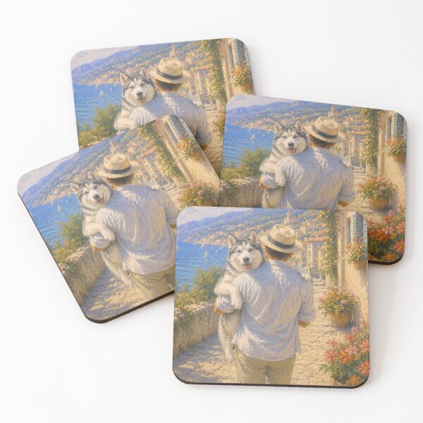 Item preview, Sunlit Stroll with Siberian Husky designed and sold by ArcanaAbsolute.
