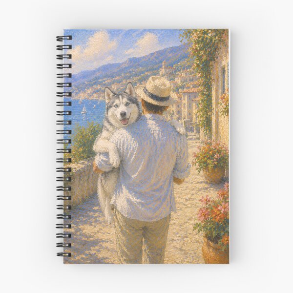 Item preview, Sunlit Stroll with Siberian Husky designed and sold by ArcanaAbsolute.