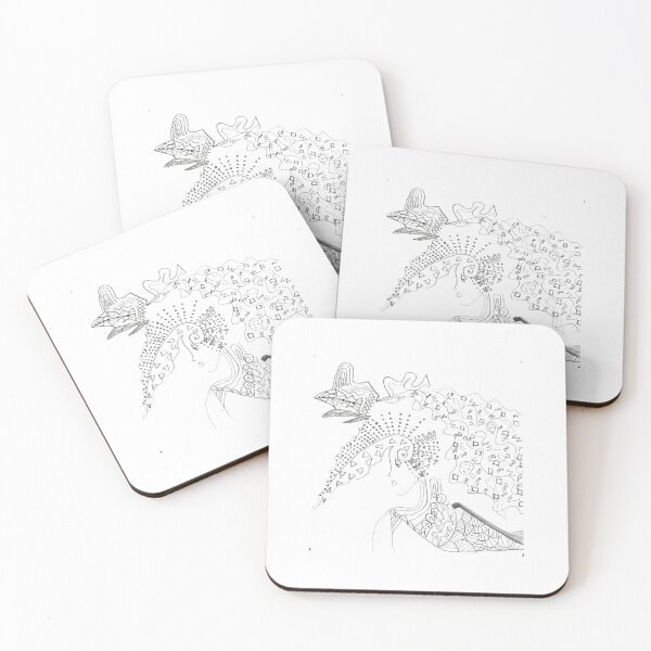 Item preview, Surreal Woman Profile — Hand-Drawn Abstract Line Art designed and sold by Liberarteprint.