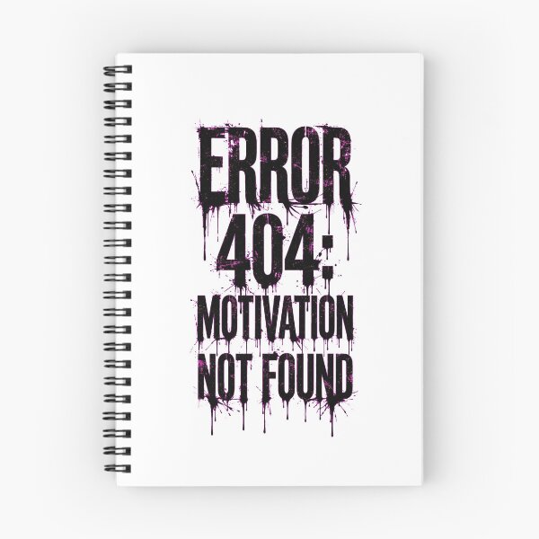 Item preview, Error 404 Motivation Not Found - Vertical Ink Drip Typography designed and sold by RashitHibr.