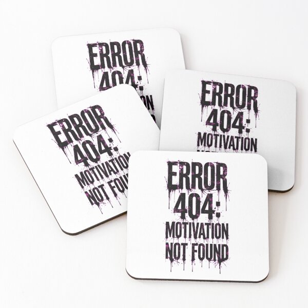 Item preview, Error 404 Motivation Not Found - Vertical Ink Drip Typography designed and sold by RashitHibr.