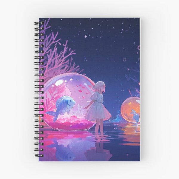 Item preview, Anime Girl in Glowing Underwater Water Bubble World Artwork designed and sold by BLUESKY11a.