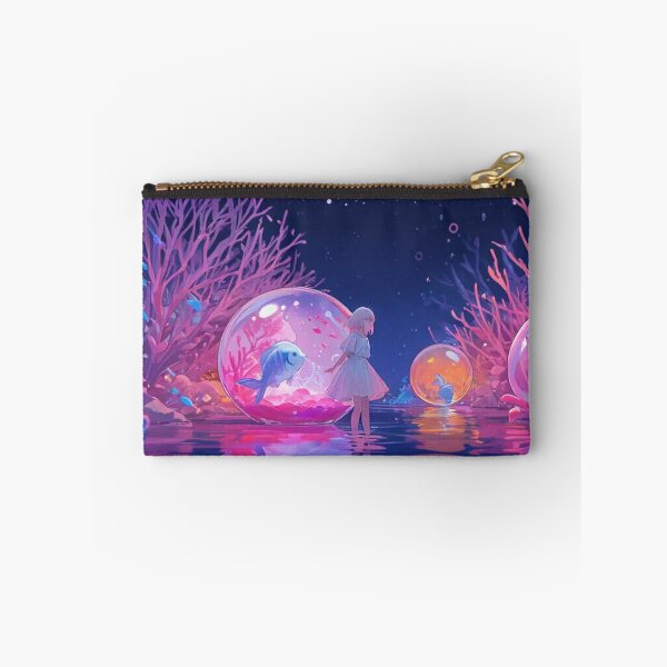 Item preview, Anime Girl in Glowing Underwater Water Bubble World Artwork designed and sold by BLUESKY11a.