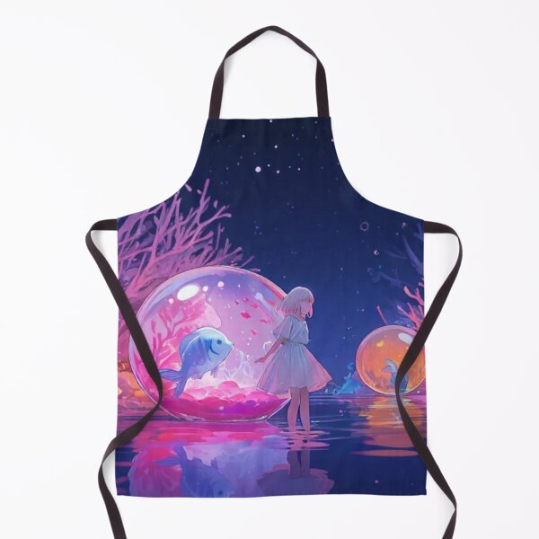 Item preview, Anime Girl in Glowing Underwater Water Bubble World Artwork designed and sold by BLUESKY11a.