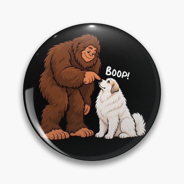 Item preview, Bigfoot and Great Pyrenees Boop Fun Design Sasquatch designed and sold by rafaeltto.