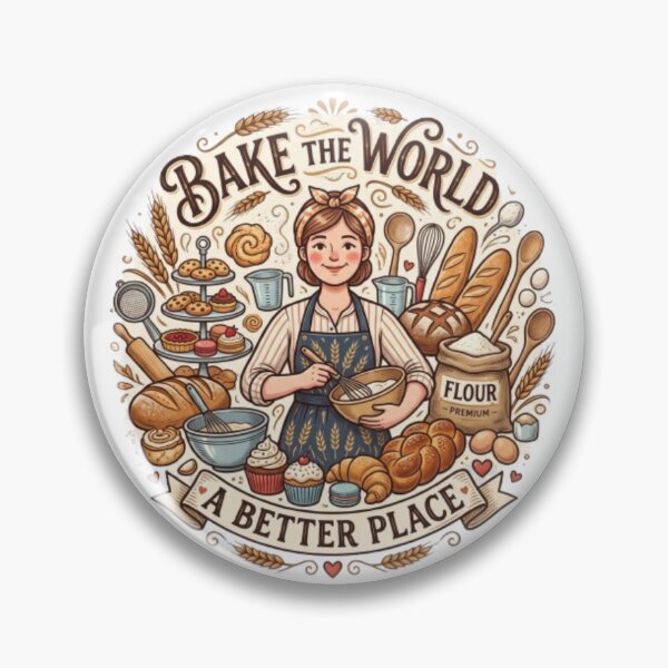 Item preview, Bake the World a Better Place – Vintage Bakery Baker Shirt designed and sold by PixelStyle Studio.