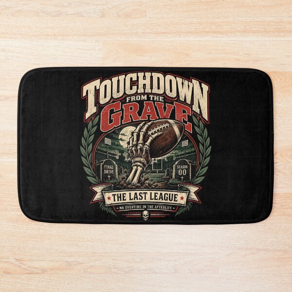 Item preview, Touchdown From The Grave – Vintage Skeleton Football Graphic designed and sold by PhilllandArt.