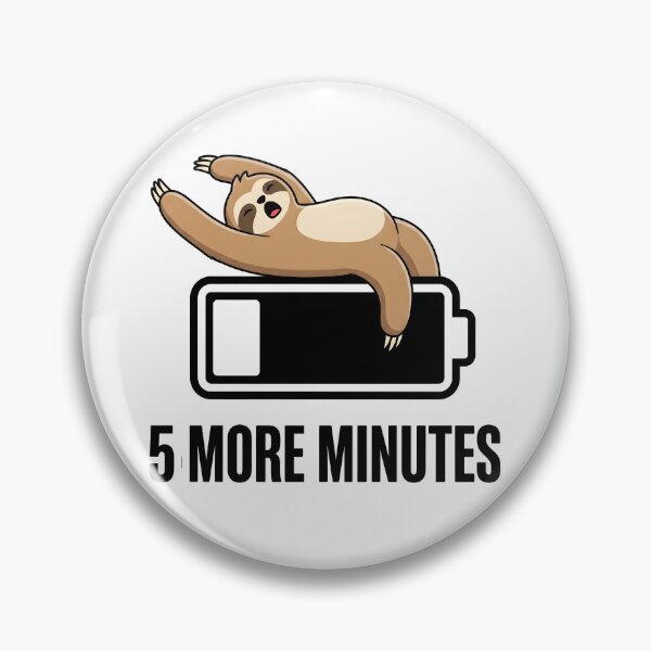 Item preview, Sleepy Sloth Low Battery Funny Animal Lover Design designed and sold by StickerNestYou.