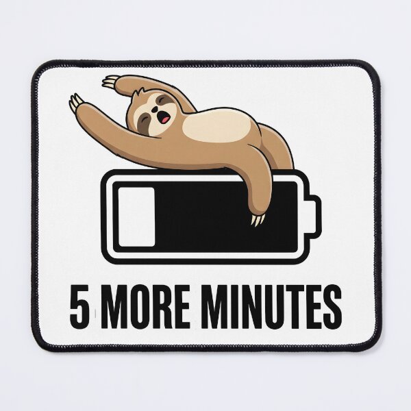 Item preview, Sleepy Sloth Low Battery Funny Animal Lover Design designed and sold by StickerNestYou.
