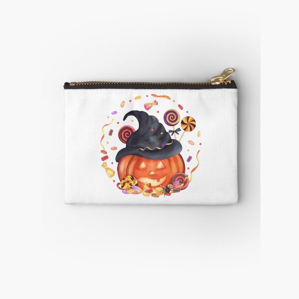 Item preview, Watercolor Jack-o-Lantern in a Whirlwind of Sweets designed and sold by ElenaValeto.