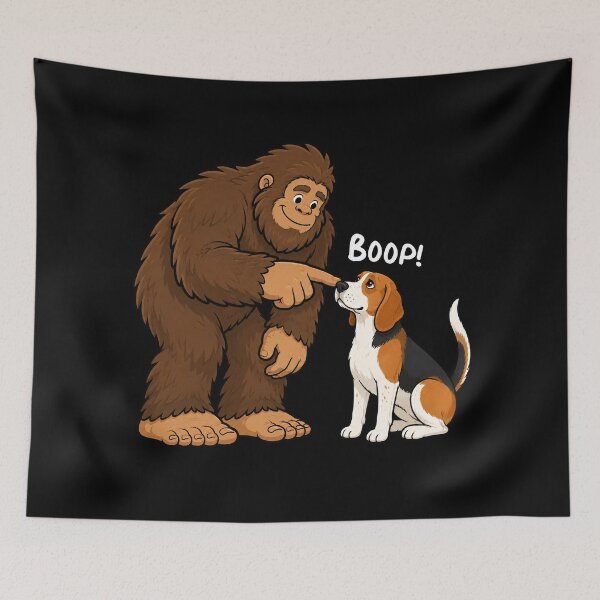 Item preview, Bigfoot and Harrier Boop Fun Design Sasquatch designed and sold by rafaeltto.