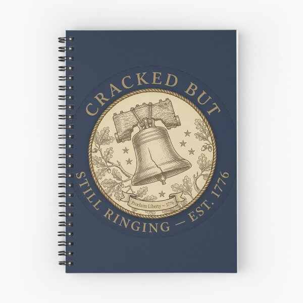 Item preview, Cracked but Still Ringing Liberty Bell Humor Badge designed and sold by CalmCapy Co.