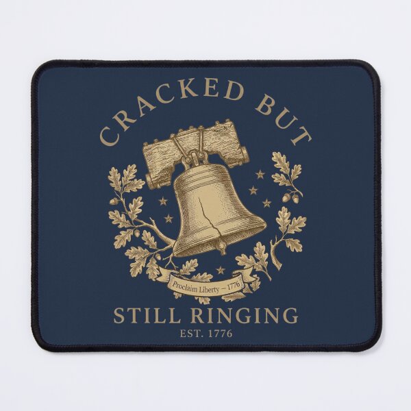 Item preview, Cracked but Still Ringing Liberty Bell Humor Badge designed and sold by CalmCapy Co.