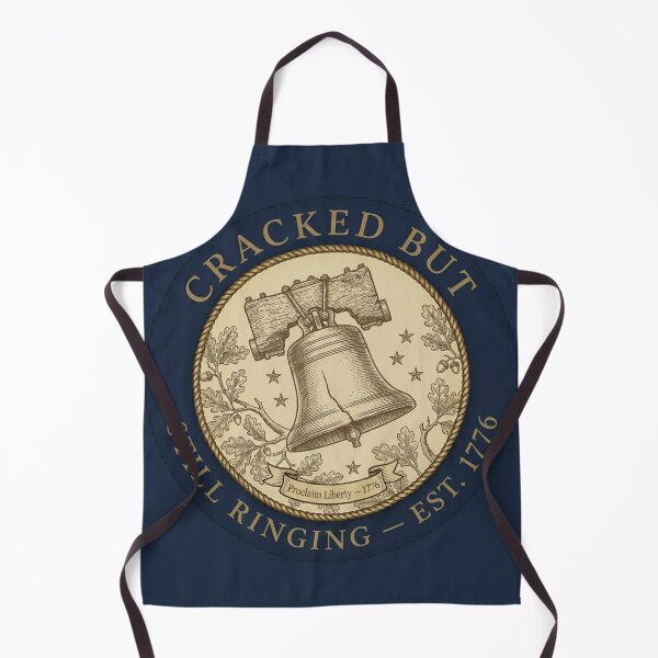 Item preview, Cracked but Still Ringing Liberty Bell Humor Badge designed and sold by CalmCapy Co.