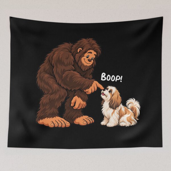 Item preview, Bigfoot and Havanese Boop Fun Design Sasquatch designed and sold by rafaeltto.