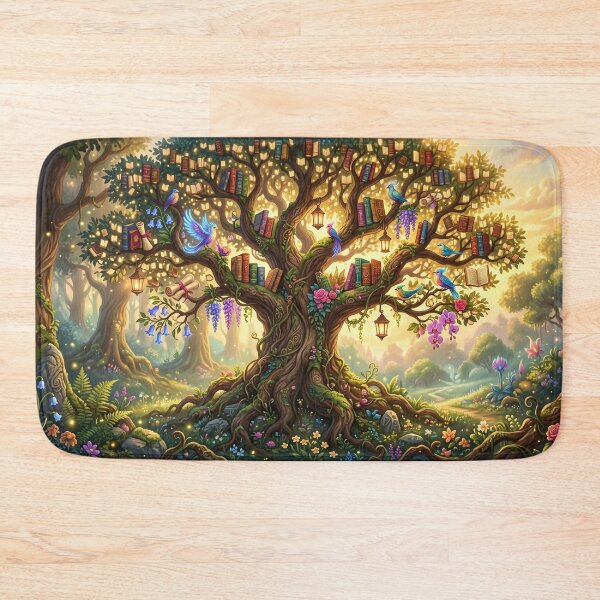 Item preview, Magical Tree of Knowledge Fantasy Library Reading Tree designed and sold by SebastianSpace.