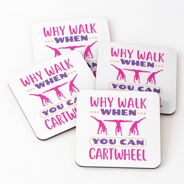 Item preview, Why Walk When You Can Cartwheel Gymnastics Gymnast Tumbling designed and sold by jaygo.