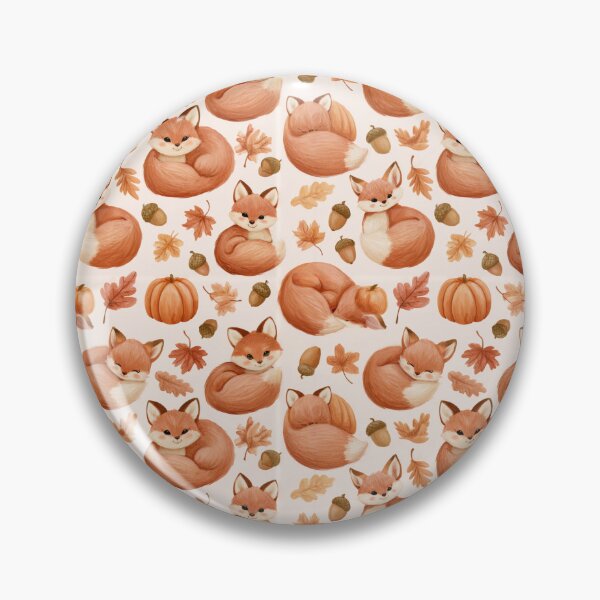 Item preview, Cute Watercolor Fox Autumn Fall Pattern designed and sold by NicolasGlowArt.