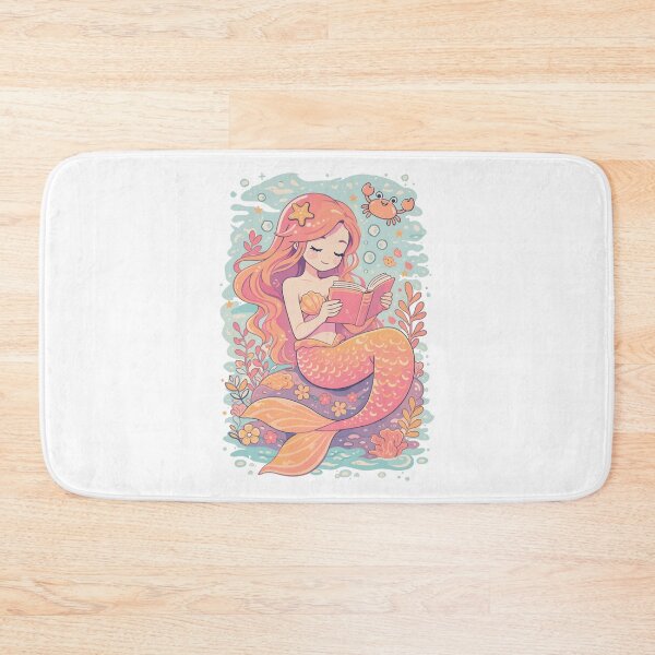 Item preview, Sweet mermaid reads book | Bookworm designed and sold by Pineapple-Tree.