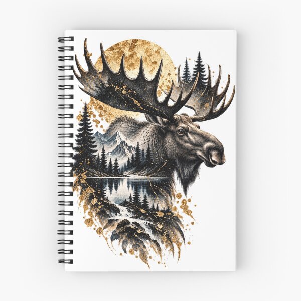 Item preview, Moose at the Northern Lake | Moose Mountain Lake Art designed and sold by Norvian.