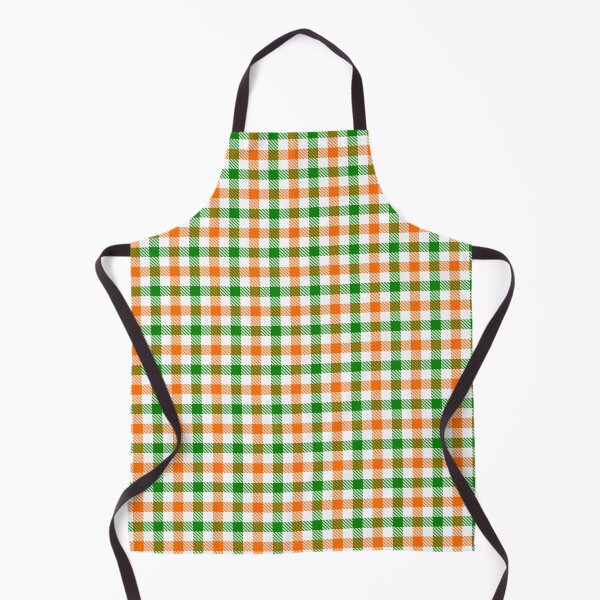 Item preview, Green And Orange Gingham Check White designed and sold by PatternTitan.