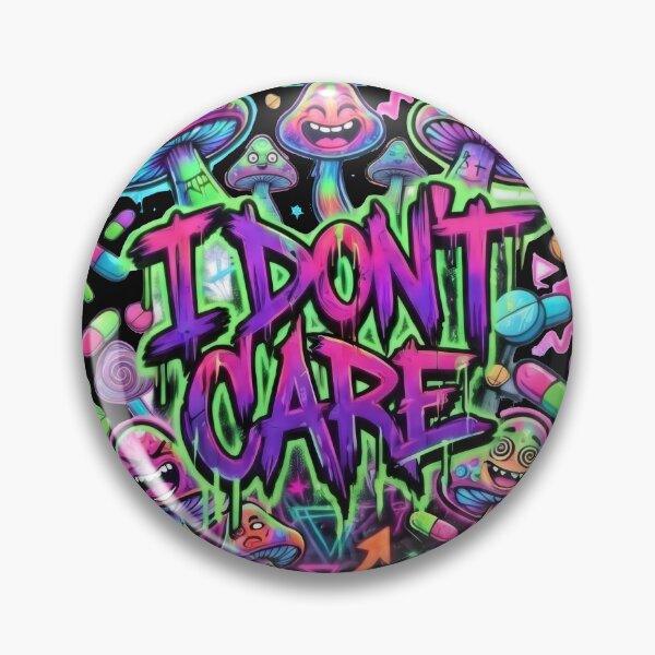 Item preview, I Don’t Care Psychedelic Mushroom Graffiti designed and sold by Graphqueen.