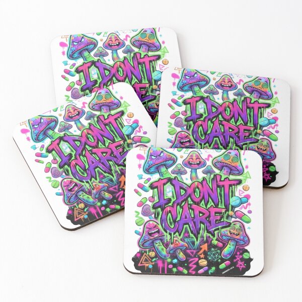 Item preview, I Don’t Care Psychedelic Mushroom Graffiti designed and sold by Graphqueen.