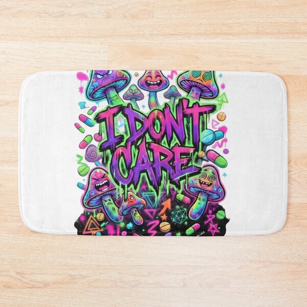 Item preview, I Don’t Care Psychedelic Mushroom Graffiti designed and sold by Graphqueen.