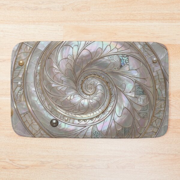 Item preview, Elegant Ivory Maori Koru Spiral Pearl Gold Lace Art designed and sold by GrinGalore.