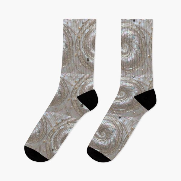 Item preview, Elegant Ivory Maori Koru Spiral Pearl Gold Lace Art designed and sold by GrinGalore.