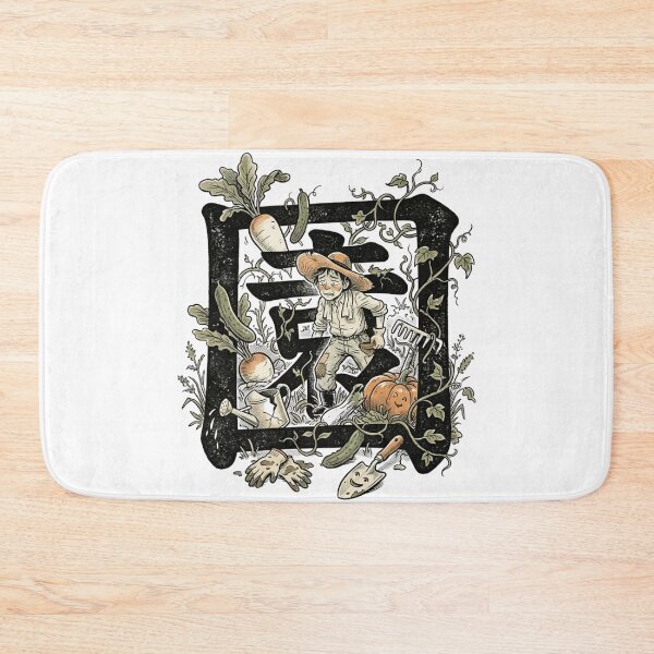 Item preview, Japanese Kanji Farming Cottagecore Vegetable Gardener Art designed and sold by mood-draftsman.
