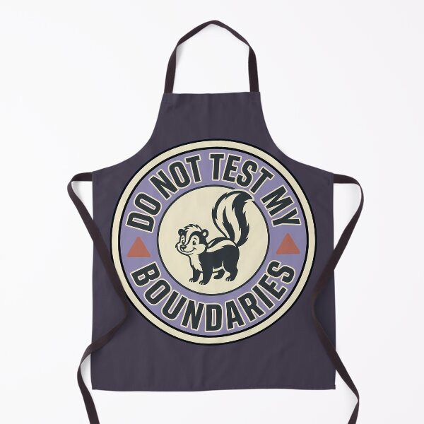 Item preview, Do Not Test My Boundaries Retro Skunk Badge designed and sold by DripCultureLab.