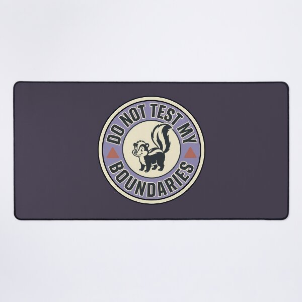 Item preview, Do Not Test My Boundaries Retro Skunk Badge designed and sold by DripCultureLab.
