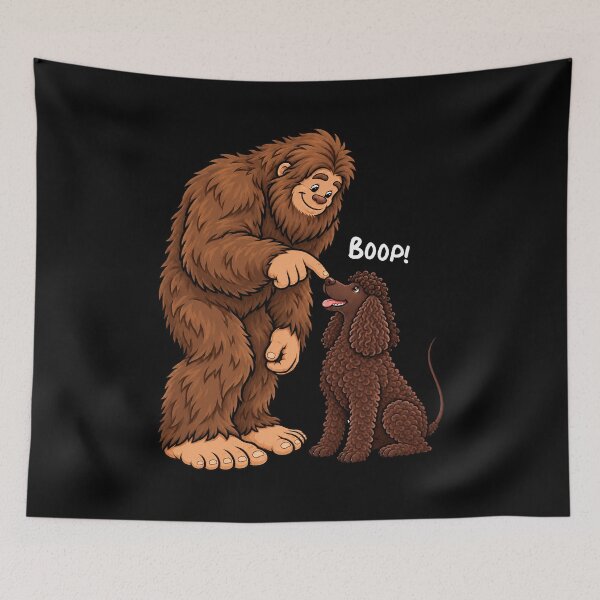Item preview, Bigfoot and Irish Water Spaniel Boop Fun Design Sasquatch designed and sold by rafaeltto.