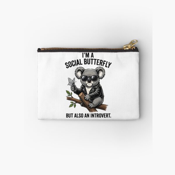 Item preview, Cool Koala Social Butterfly Introvert Funny Quote designed and sold by Pyt27.