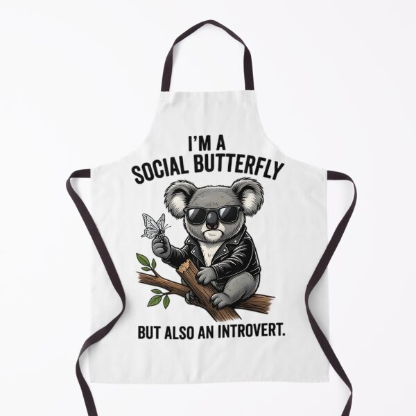 Item preview, Cool Koala Social Butterfly Introvert Funny Quote designed and sold by Pyt27.