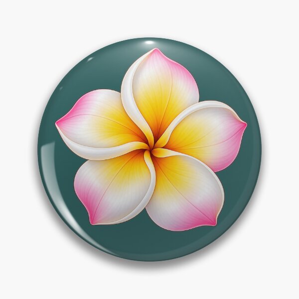 Item preview, Pink and Yellow Tropical Plumeria Flower designed and sold by HO•Designs.