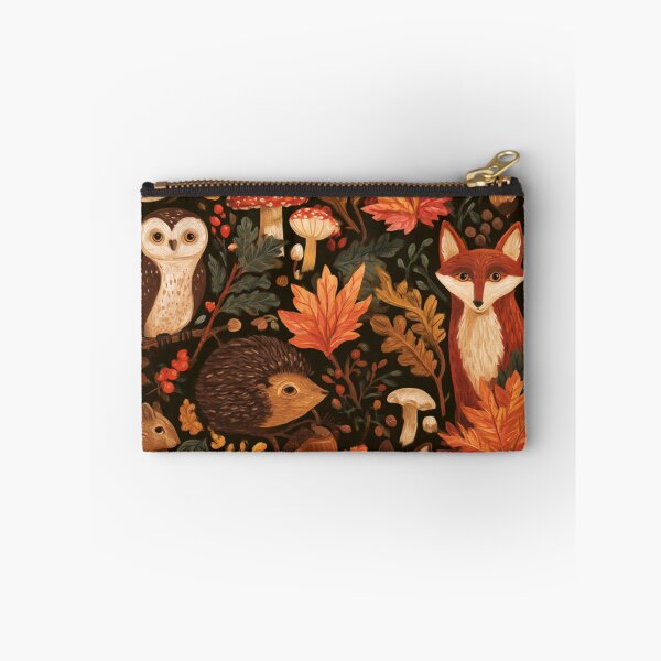Item preview, Whimsical Autumn Forest Animals Pattern designed and sold by NicolasGlowArt.