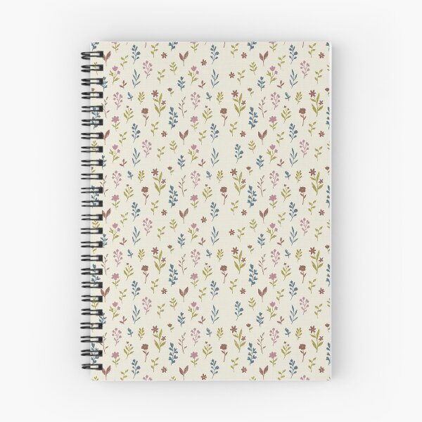 Item preview, Small Retro Wildflowers in Cream and Cosmic Blue designed and sold by Pattique.