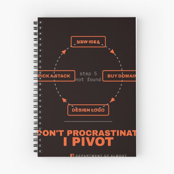 Item preview, I Don't Procrastinate I Pivot - Funny Startup Gift designed and sold by bojanaprinting.
