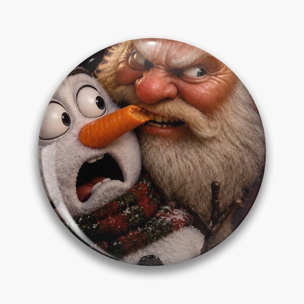 Item preview, Angry Santa Claus Biting Snowman's Carrot Nose designed and sold by 70Marat70.