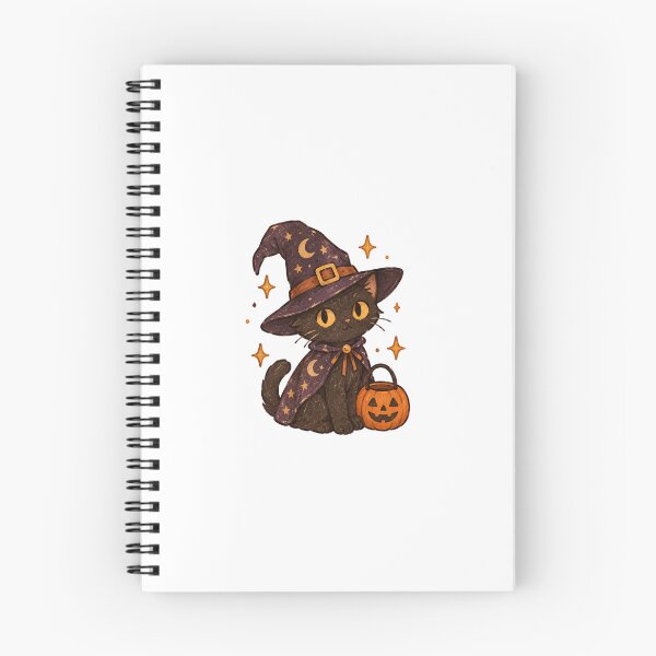 Item preview, Cute Witch Black Cat Halloween Illustration | Celestial Spooky Season Graphic designed and sold by Little Joy Market.