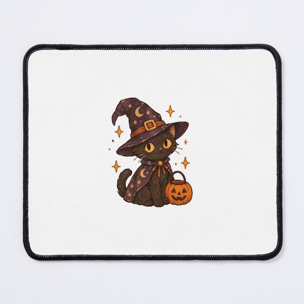 Item preview, Cute Witch Black Cat Halloween Illustration | Celestial Spooky Season Graphic designed and sold by Little Joy Market.