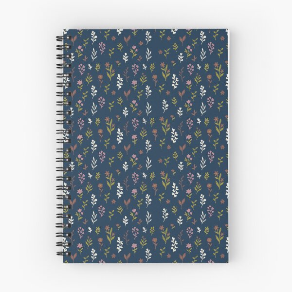 Item preview, Small Retro Wildflowers in Navy Blue and Cream designed and sold by Pattique.