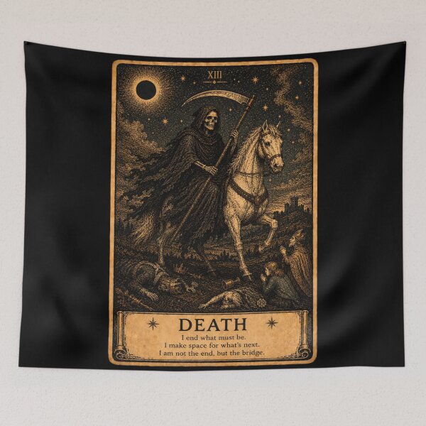 Item preview, Death Tarot Card - Mystical Rebirth Tarot Illustration designed and sold by ArcanaAbsolute.